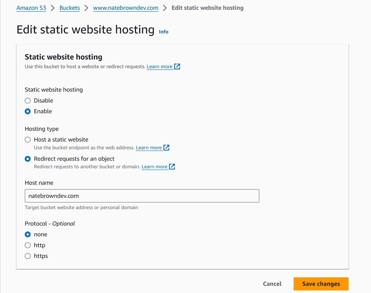 picture of the S3 bucket upload successful message